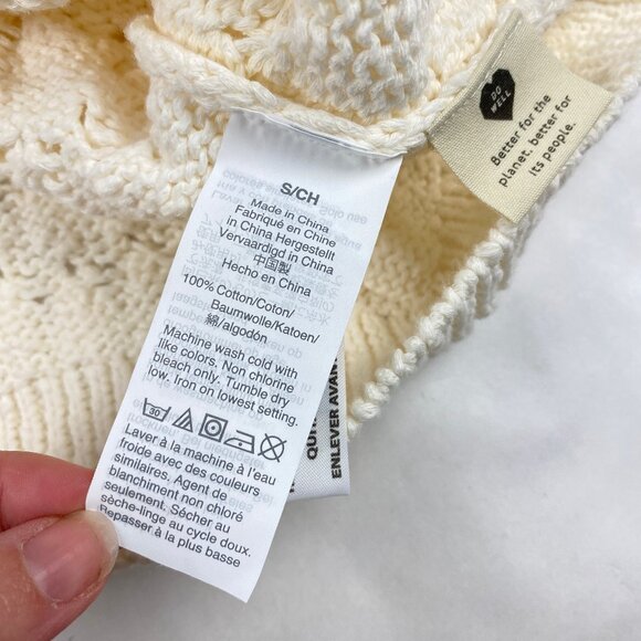 NWT Madewell Carrington Sweater Tee Women's Size Small Cream - Picture 11 of 12